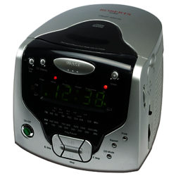 ROBERTS CR9986 CD Clock Radio, Silver